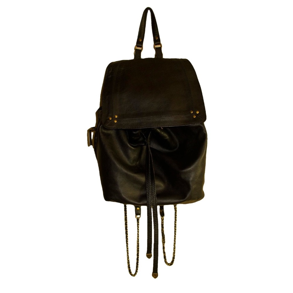 Jerome Dreyfus’s Florent Black Leather Backpack Pebbled Indie Sleaze Bag